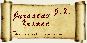 Jaroslav Krsmić vizit kartica